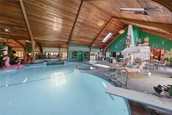 Interior, Pool, Wooden Beams, Wooden Ceilings