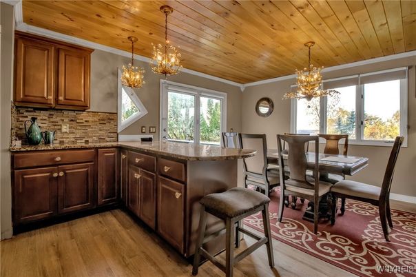 Chandelier, Dining room, Interior, Pendant Lights, Wooden Ceilings, Wood Texture Flooring