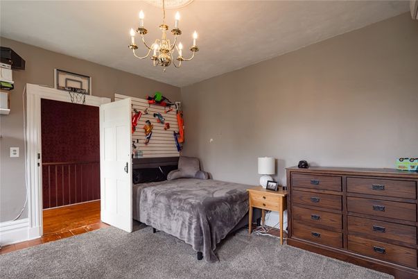 Bedroom, Chandelier, Interior, Wood Texture Flooring