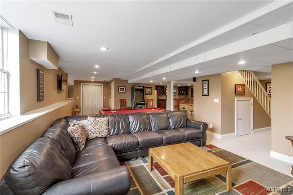 Billiard Table, Game Room, Interior, Living room, Recessed Lighting