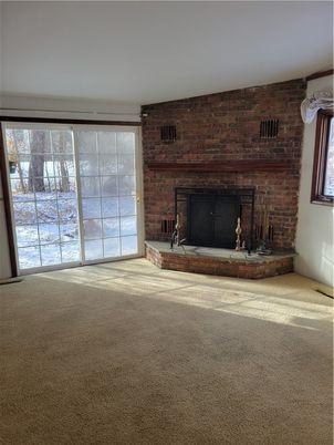 Empty room, Fireplace, Interior, Stone Walls