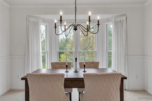 Chandelier, Dining room, Interior