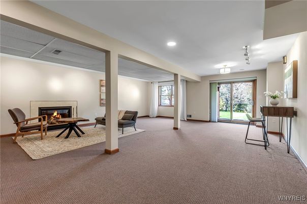 Fireplace, Interior, Living room, Recessed Lighting