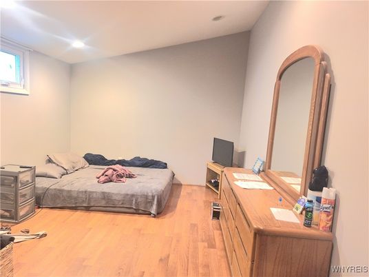 Bedroom, Home Office, Interior, Recessed Lighting, Wood Texture Flooring