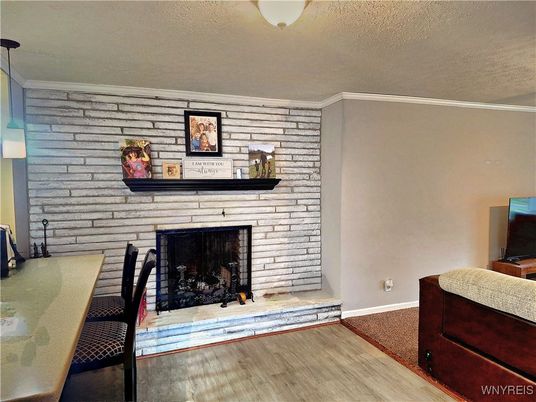 Fireplace, Interior, Stone Walls, Wood Texture Flooring