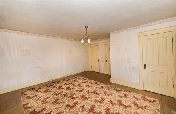 Empty room, Interior, Pendant Lights, Wood Texture Flooring