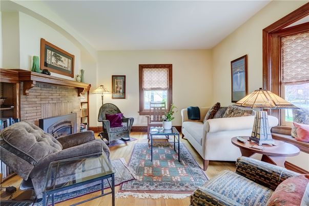 Fireplace, Interior, Living room, Stone Walls, Wood Texture Flooring