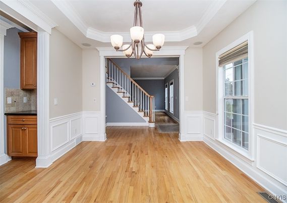 Chandelier, Interior, Wood Texture Flooring