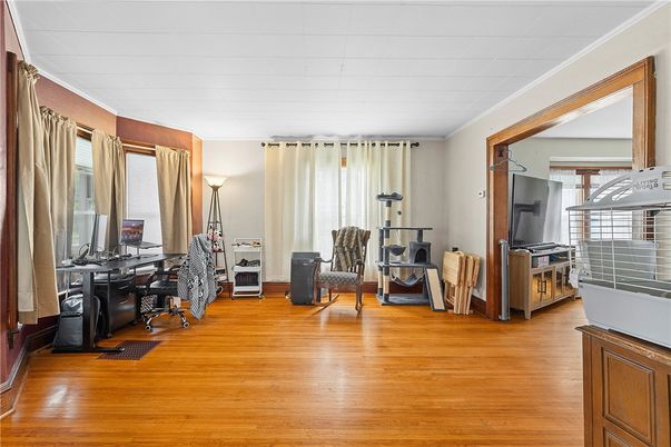 Fireplace, Home Office, Interior, Wood Texture Flooring