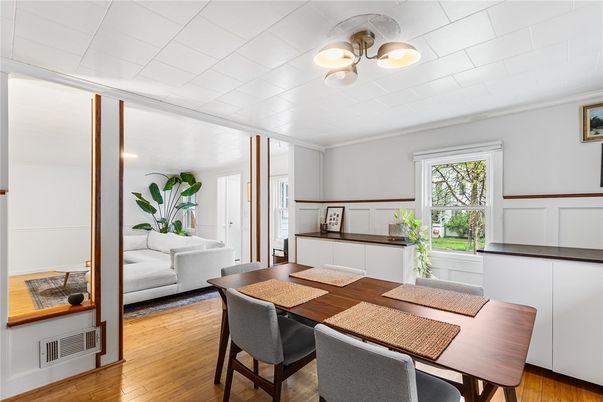 Dining room, Interior, Wood Texture Flooring