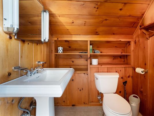 Bathroom, Interior, Wooden Walls