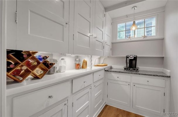 Interior, Kitchen, Pendant Lights, Wood Texture Flooring