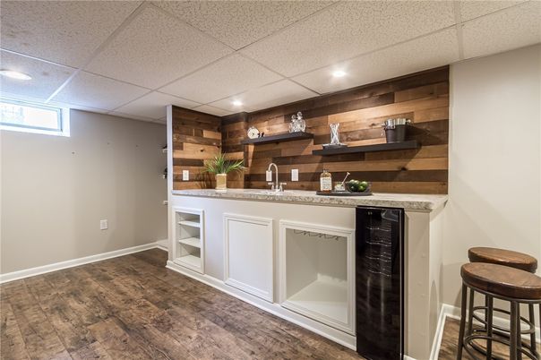 Interior, Recessed Lighting, Wood Texture Flooring, Wooden Walls