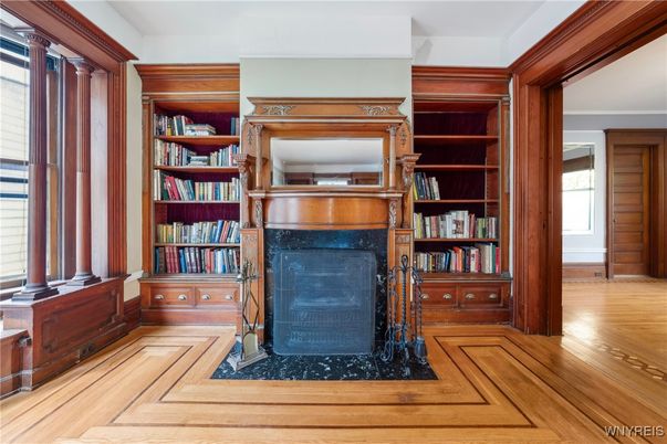 Fireplace, Interior, Wood Texture Flooring
