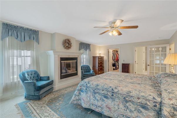 Bedroom, Fireplace, Interior