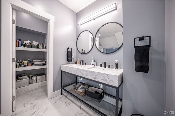 Bathroom, Dual Sink Vanities, Interior, Marble