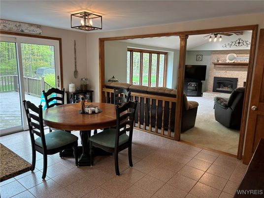 Dining room, Fireplace, Interior, Living room