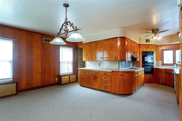 Chandelier, Interior, Kitchen, Pendant Lights, Wooden Walls