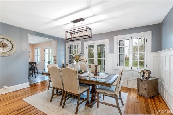 Dining room, Interior, Wood Texture Flooring