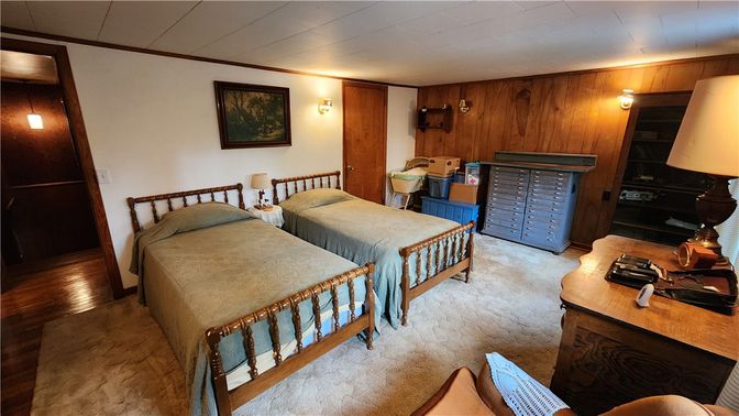 Bedroom, Interior, Wood Texture Flooring, Wooden Walls