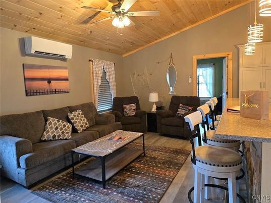 Interior, Living room, Pendant Lights, Wooden Ceilings, Wood Texture Flooring