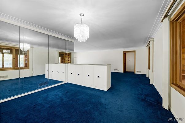 Chandelier, Empty room, Interior