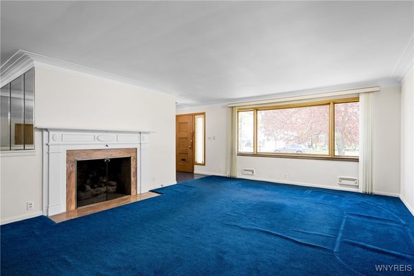 Empty room, Fireplace, Interior
