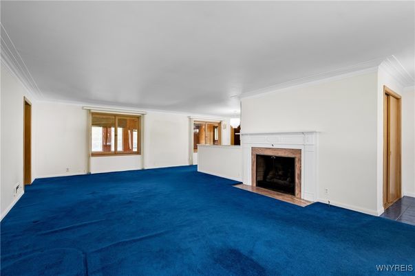 Empty room, Fireplace, Interior