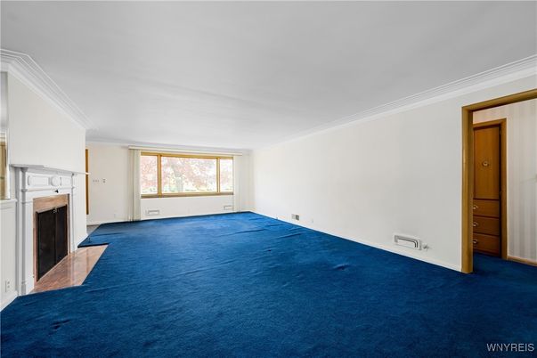 Empty room, Fireplace, Interior