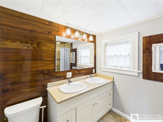 Bathroom, Dual Sink Vanities, Interior, Wooden Walls