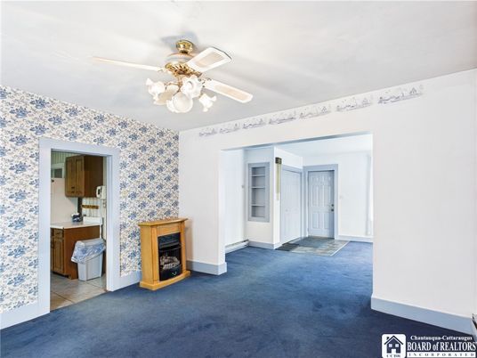 Empty room, Fireplace, Interior