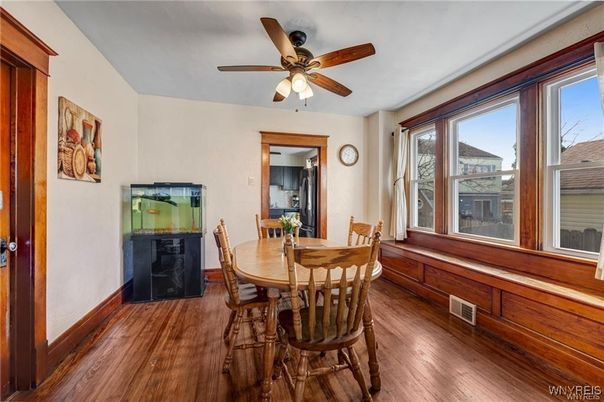 Dining room, Interior, Wood Texture Flooring