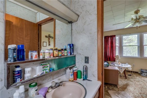 Bathroom, Interior, Marble Walls