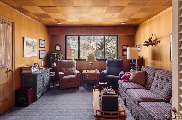 Interior, Living room, Recessed Lighting, Wooden Ceilings, Wooden Walls