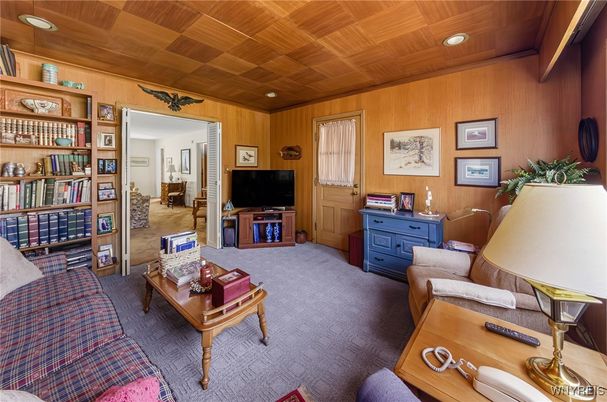 Interior, Living room, Recessed Lighting, Wooden Ceilings, Wooden Walls