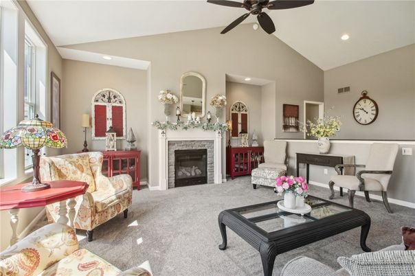 Fireplace, Interior, Living room, Recessed Lighting