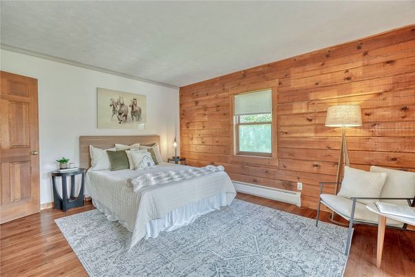 Bedroom, Interior, Wood Texture Flooring, Wooden Walls
