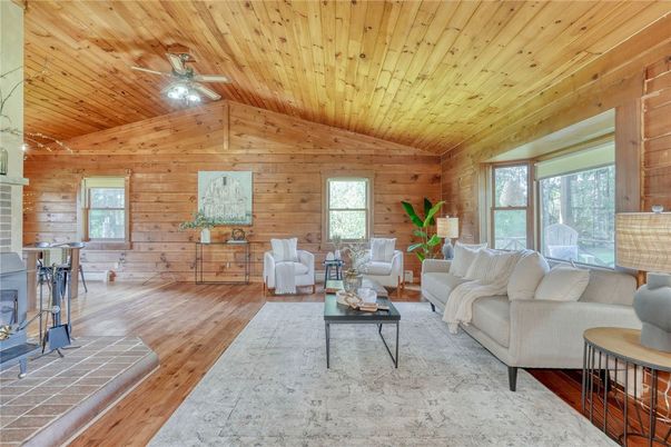 Fireplace, Interior, Living room, Wooden Ceilings, Wood Texture Flooring, Wooden Walls