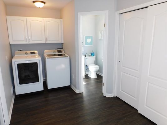 Interior, Washer, Wood Texture Flooring