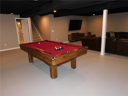 Billiard Table, Game Room, Interior, Recessed Lighting