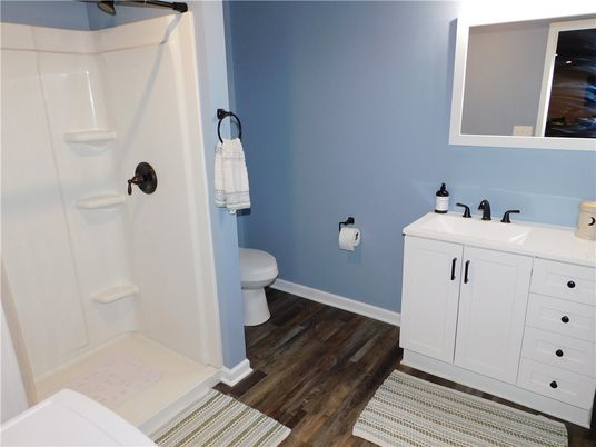 Bathroom, Interior, Wood Texture Flooring