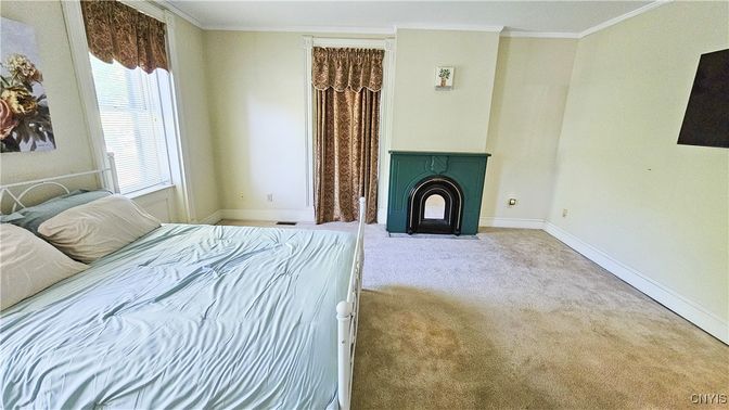 Bedroom, Fireplace, Interior