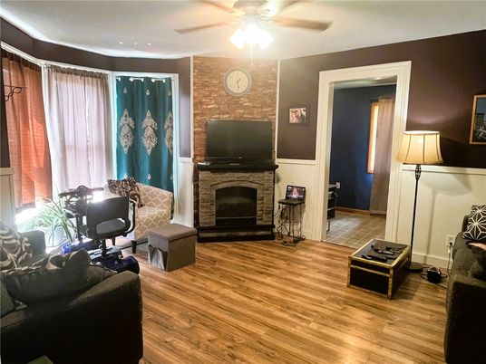 Fireplace, Interior, Stone Walls, Wood Texture Flooring