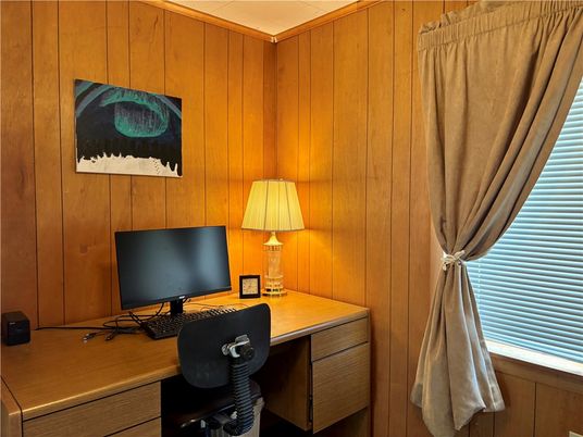 Home Office, Interior, Wooden Walls