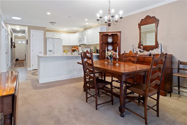 Chandelier, Dining room, Interior, Kitchen, Recessed Lighting
