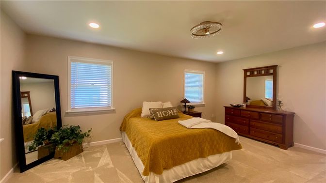 Bedroom, Interior, Recessed Lighting