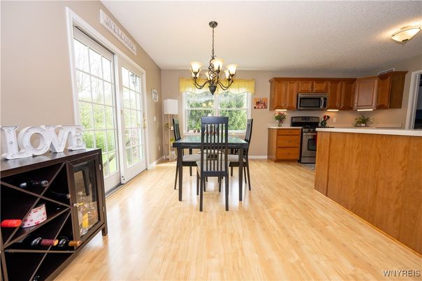 Chandelier, Dining room, Interior, Kitchen, Wood Texture Flooring