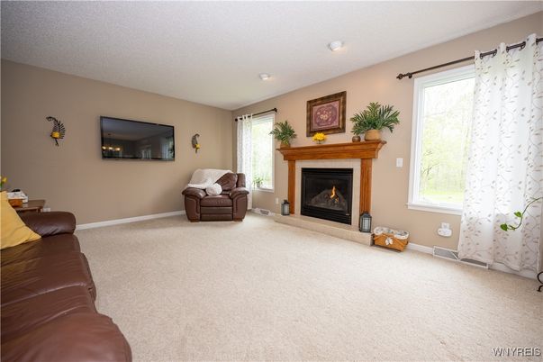 Empty room, Fireplace, Interior, Recessed Lighting