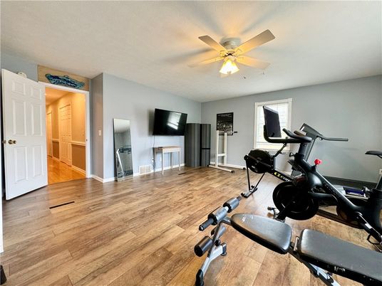 Fitness Equipment, Interior, Wood Texture Flooring
