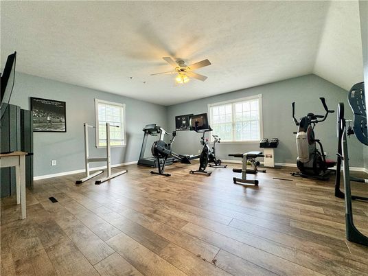 Fitness Equipment, Interior, Wood Texture Flooring